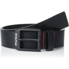 HUGO mens Gelio Matte Buckle Leather Belt