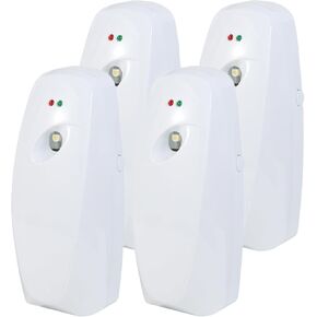 4PCS Automatic Air Freshener Spray Dispenser - Commercial and Home Use - Multiple Time Scent/Mist Release Settings for Room/Restroom Sprayer,Air Freshener not Included,White
