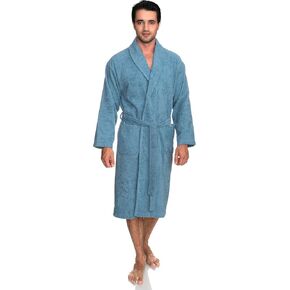 TowelSelections Mens Shawl Robe, Luxury Soft Cotton Bathrobe, Terry Cloth Bathrobe for Men