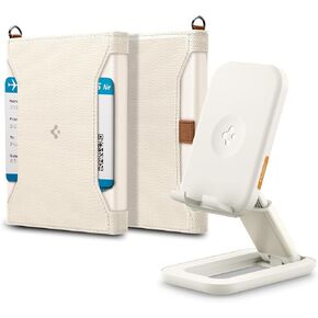 Spigen Passport Holder and S311-1 Portable Phone Stand - Dune Beige