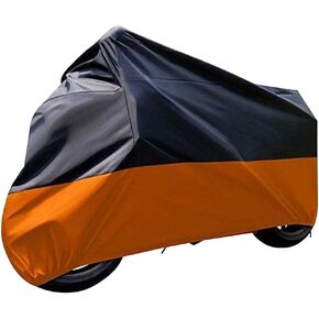 غطاء دراجة نارية ILM مع 3 أبازيم مقاومة للرياح مقاس 3XL 116 بوصة مناسب لهارلي ديفيدسون هوندا سوزوكي كاواساكي ياماها دوكاتي KTM BMW Model-MC01 (أسود) in Kuwait