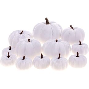 12pcs Artificial Velvet Faux Pumpkins Halloween Handmade Crafts Fabric Foam Fall Harvest Table Centerpiece Party Thanksgiving Decorative - Teal