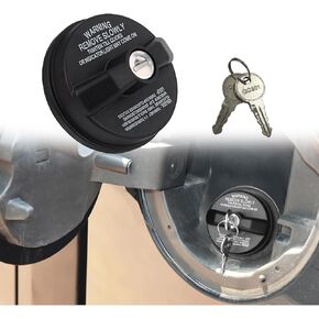Gas Cap Fuel Cap, Locking Fuel Cap, Locking Fuel Tank Gas Cap 77300-47020, Locking Gas Cap with 2 Keys Suitable for Chevy Silverado Avalanche Camaro Toyota 4Runner Camry Corolla