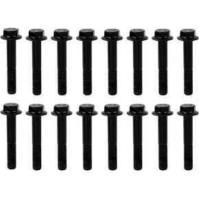 Exhaust Manifold Flanged Bolt For Ford F series 250 350 7.3L Diesel Engine 1994 1995 1996 1997 1998 1999 2000 2001 2002 2003 Diesel Engine Pack of 16