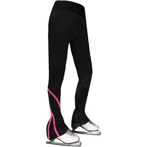 Pinstripe Skating Pants for Women Figure Skating Jogging Yoga Dance Training