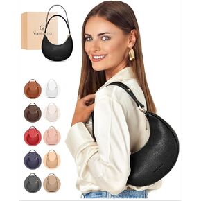Half Moon Clutch Bag for Women - Faux Leather Crescent Bag with Anti Theft RFID Protection & Adjustable Shoulder Strap