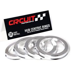 Circuit Performance Hub Centric Rings (4 Pack) - 60.1 to 54.1 Aluminum - Compatible with Toyota Corolla, Matrix, Prius, Yaris, Scion, Mazda Miata with 54.1mm Vehicle Hub using Wheels with 60.1mm CB