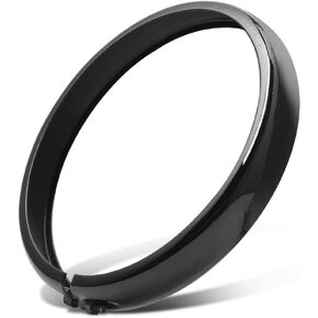 Motorcycle 5.75" Headlight Trim Ring 5 3/4" Head Lamp Decorative Ring Fit for Harley Sportster 883 1200 Forty Eight Dyna Softail (Black)