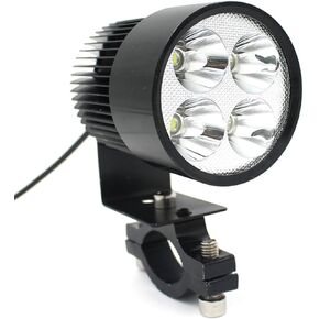 12V-85V 20W Motorcycle E-bike LED Headlight Lamp Car Accessories (Black)