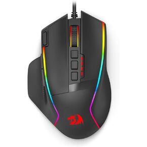 ماوس الألعاب اللاسلكي Redragon، ماوس مريح 16000 نقطة في البوصة مع مفتاح إطلاق سريع، 9 أزرار ماكرو، سعة طاقة متينة تصل إلى 170 ساعة وماوس سلكي/لاسلكي بإضاءة خلفية RGB لأجهزة الكمبيوتر المحمول/Mac/PC in Kuwait