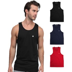 INTO THE AM Premium Basic Tank Tops for Men - Beach Workout Muscle Tanks S - 2XL