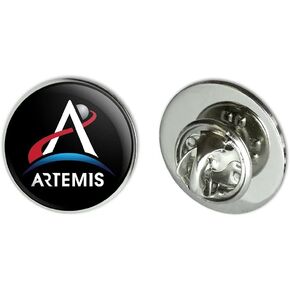 NASA Artemis Moon Logo Metal 0.75" Lapel Hat Pin Tie Tack Pinback