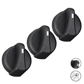 Peterbilt AC Heater Blower Fan Control Knobs (3 Pcs) | Compatible with Peterbilt 330 350 357 367 375 378 379 384 386 387 HVAC Climate Control Module Switch | Replaces 702-5401 121-0001-000