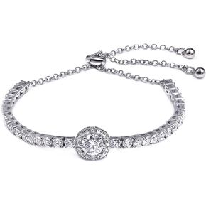 Tennis Bracelets for Women I 4.35CT Moissanite Charm Bracelet I 18K Gold Plated Sterling Silver Bracelet