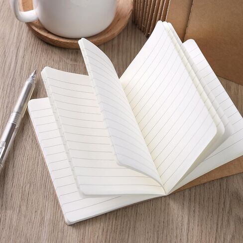 Koogel 16PCS Kraft Notebooks, 3.5x5in Pocket Notebooks with Lined Pages Small Pocket Journal Notepads Mini Notebook for School Office Home Travel Gifts in Saudi Arabia