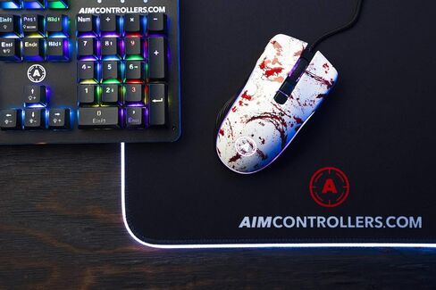 AimControllers Gaming PC Mouse Wired, 200-10000 DPI with LED RGB, 7 Programmable Buttons - Custom Ergonomic Mouse with Optic Sensor for Windows 10, USB - Storm Green in Saudi Arabia