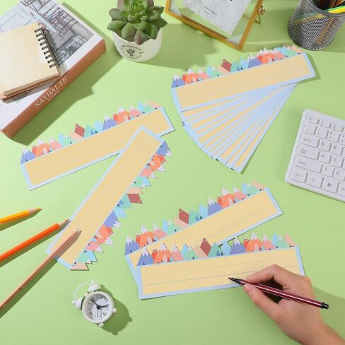 60 Sheets Name Plates for Classroom Die Cut Classroom Name Tags for Desk School Bus Name Tags Theme Flat Nameplates for Kids Teaching Tool Labeling Office Decorations (Ocean Waves) in Saudi Arabia