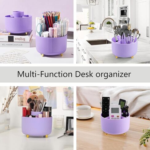 Green Office Supplies, Teal Desk Accessories 360°Pen Holder Desk Organizers and Accessories with Tape Dispenser, Stapler, Staple Remover, 1000 Staples, Tape, Clips Set, Ruler, Scissor, Pen in Saudi Arabia