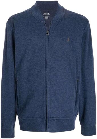 سترة بيسبول جيرسي فاخرة للرجال من Polo Ralph Lauren (ربيع كحلي HTR، L)، مقاس كبير in Saudi Arabia