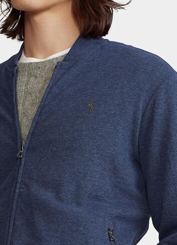 سترة بيسبول جيرسي فاخرة للرجال من Polo Ralph Lauren (ربيع كحلي HTR، L)، مقاس كبير in Saudi Arabia