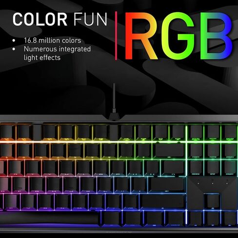 لوحة مفاتيح الألعاب الميكانيكية السلكية Cherry MX 3.0 S. هيكل من الألومنيوم مصمم للاعبين مع مفاتيح MX باللون البني. شاشة ملونة بإضاءة خلفية RGB أكثر من 16 مليون لون. لون القرنفل in Kuwait