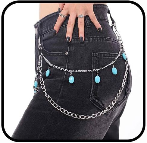 فاسق بانت سلاسل الهيب هوب جيب الجينز سلسلة القوطية محفظة سلاسل عملة بنطلون سلسلة الطبقات روك سلاسل للنساء الرجال in Saudi Arabia
