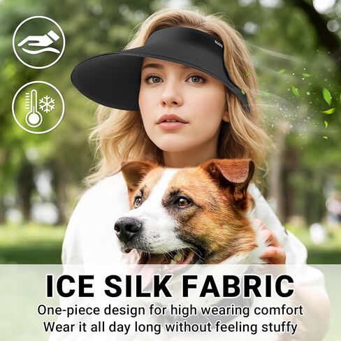 Sukeen Wide Brim Sun Visor for Women Men,UPF50+ Seamless Sun Hats Foldable Ponytail Beach Hats for Daily Outdoor Activities in Saudi Arabia