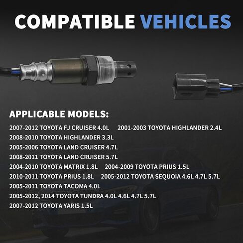 O2 Oxygen Sensor 234-9052 Compatible with Toyota Yaris 2006-2014, Compatible with Toyota Matrix Corolla 2005-2008, fit for Lexus LS460 2007-2009, fit for Pontiac Vibe 2005-2008 in Saudi Arabia