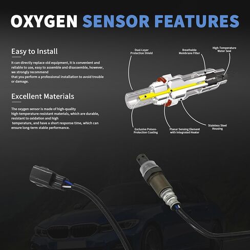 O2 Oxygen Sensor 234-9052 Compatible with Toyota Yaris 2006-2014, Compatible with Toyota Matrix Corolla 2005-2008, fit for Lexus LS460 2007-2009, fit for Pontiac Vibe 2005-2008 in Saudi Arabia