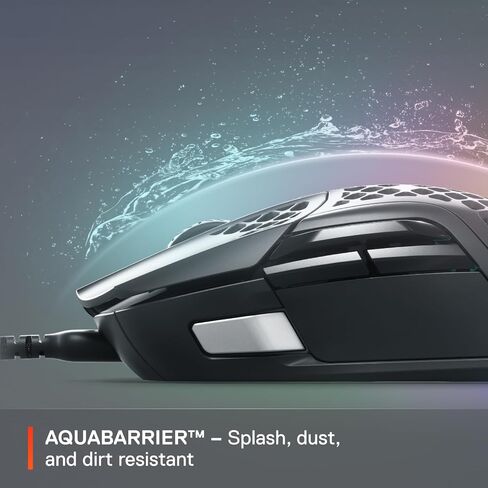 SteelSeries Aerox 5 Wireless - Holey RGB Gaming Mouse - Ultra-lightweight Water Resistant Design - 9 Buttons – Bluetooth/2.4 GHz - 18K DPI TrueMove Air Optical Sensor | 74g lightweight design with 9 programmable buttons and 18000 CPI for precision, durabi in Kuwait