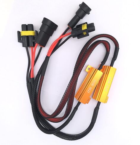 Anti Flicker Harness Resistor Kit for H11/H8/H9 LED Bulbs Relay Adapter Error Decoder Warning Pack of 2 in Saudi Arabia