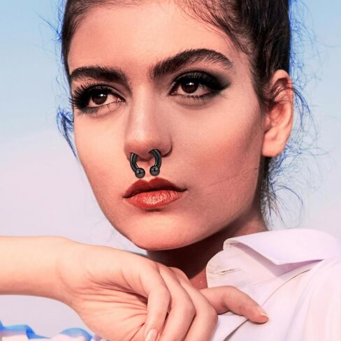 Longbeauty 8G 6G 4G 2G الحاجز الحاجز التناقص التدريجي الجراحية الصلب الحاجز تمتد عدة C شكل الحاجز ثقب المجوهرات آذان ممتدة الأنف حدوة الحصان الحاجز خواتم للنساء الرجال in Kuwait