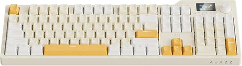 AK35I Wired Full-Size Mechanical Gaming Keyboard with Brown Switches, Grey-White Matching PBT Keycaps, Anti-Ghosting Multimedia Keys Roller, White Backlit, Programmable Macro, Aluminum Black in Kuwait