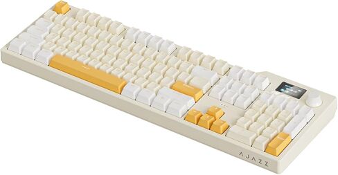 AK35I Wired Full-Size Mechanical Gaming Keyboard with Brown Switches, Grey-White Matching PBT Keycaps, Anti-Ghosting Multimedia Keys Roller, White Backlit, Programmable Macro, Aluminum Black in Kuwait