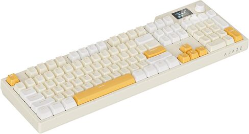 AK35I Wired Full-Size Mechanical Gaming Keyboard with Brown Switches, Grey-White Matching PBT Keycaps, Anti-Ghosting Multimedia Keys Roller, White Backlit, Programmable Macro, Aluminum Black in Kuwait
