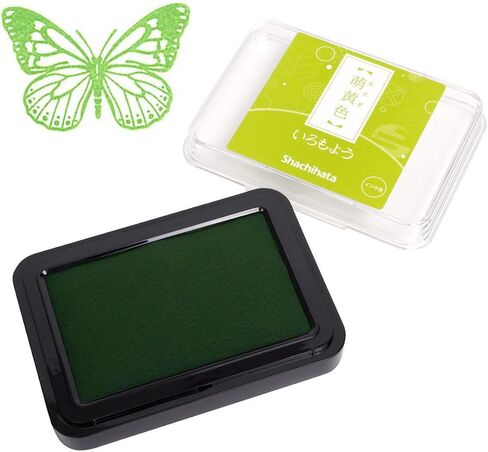 IROMOYO Stamp PAD, Traditional Japanese Ink Colour, Oil-Based Ink pad - OCHER Green in Saudi Arabia