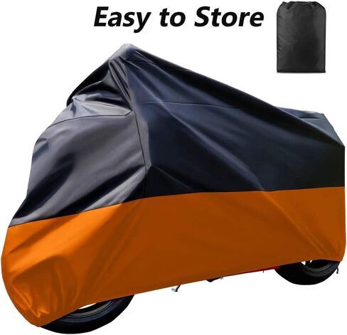 غطاء دراجة نارية ILM مع 3 أبازيم مقاومة للرياح مقاس 3XL 116 بوصة مناسب لهارلي ديفيدسون هوندا سوزوكي كاواساكي ياماها دوكاتي KTM BMW Model-MC01 (أسود) in Kuwait