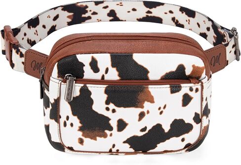 Montana West Cow Print Fanny Packs for Women Everywhere Belt Bag Crossbody Waist Packs with Adjustable Strap in Saudi Arabia