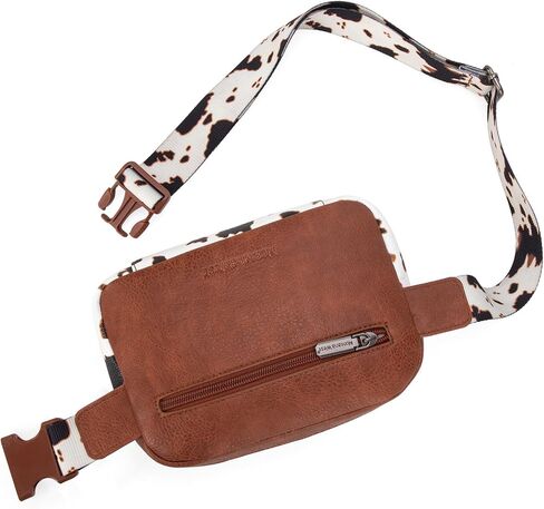 Montana West Cow Print Fanny Packs for Women Everywhere Belt Bag Crossbody Waist Packs with Adjustable Strap in Saudi Arabia