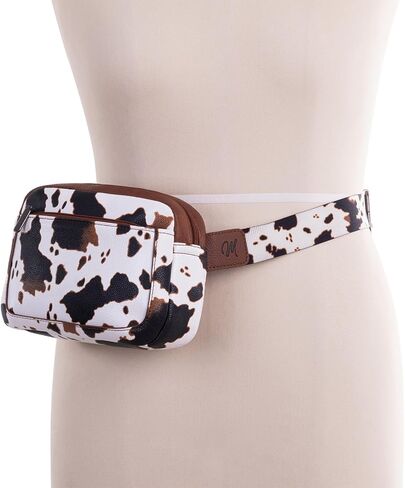 Montana West Cow Print Fanny Packs for Women Everywhere Belt Bag Crossbody Waist Packs with Adjustable Strap in Saudi Arabia
