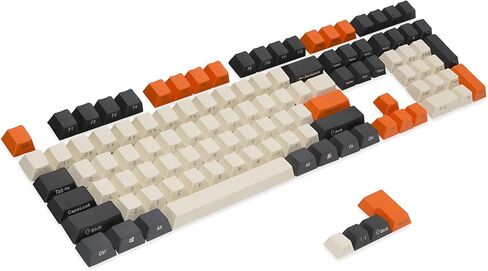 RK ROYAL KLUDGE 115 Carbon PBT Side Front Printed Keycaps, SEMI Profile Thick ANSI ISO Layout Non-Backlit Keycap Set for MX Switches Mechanical Keyboard in Kuwait