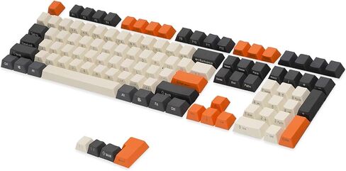RK ROYAL KLUDGE 115 Carbon PBT Side Front Printed Keycaps, SEMI Profile Thick ANSI ISO Layout Non-Backlit Keycap Set for MX Switches Mechanical Keyboard in Kuwait