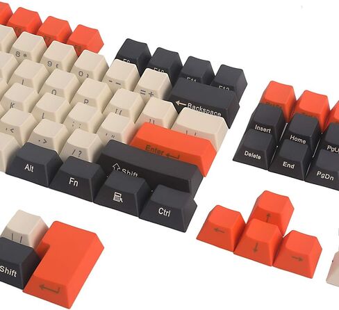 RK ROYAL KLUDGE 115 Carbon PBT Side Front Printed Keycaps, SEMI Profile Thick ANSI ISO Layout Non-Backlit Keycap Set for MX Switches Mechanical Keyboard in Kuwait