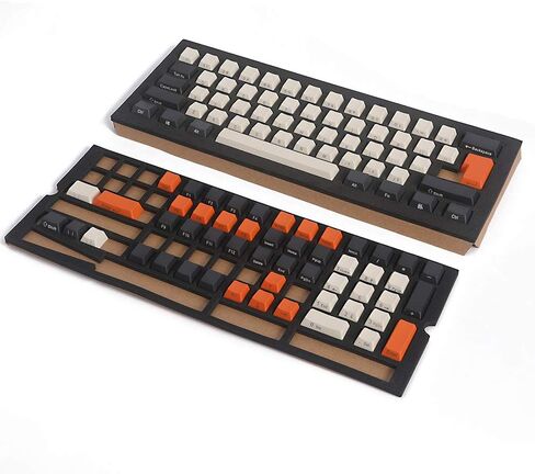 RK ROYAL KLUDGE 115 Carbon PBT Side Front Printed Keycaps, SEMI Profile Thick ANSI ISO Layout Non-Backlit Keycap Set for MX Switches Mechanical Keyboard in Kuwait