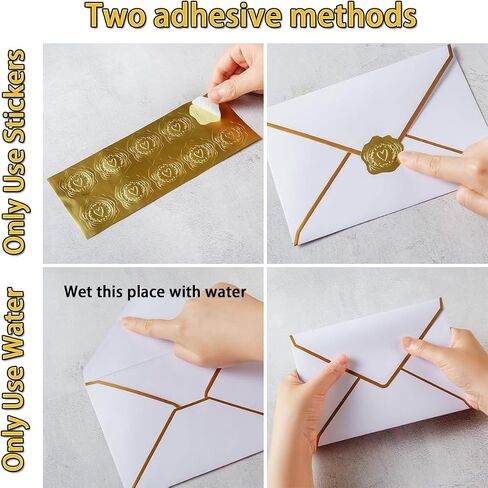 30 Pack Thick 5x7 Envelopes with Gold Border, A7 Thick Paper Greeting Cards Envelopes with Stickers for Invitation (Cream Color, 7.24x5.24 inches) in Saudi Arabia