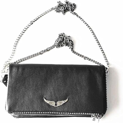 Women's Casual Leather Stud Chain Crossbody Shoulder Bag Clutch Bag in Saudi Arabia