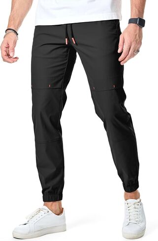 JMIERR Mens Casual Sweatpants Stretch Elastic Waist Drawstring Joggers Slim-fit Pants with Pockets in Saudi Arabia