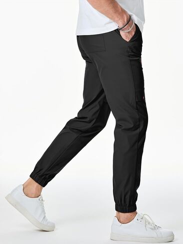 JMIERR Mens Casual Sweatpants Stretch Elastic Waist Drawstring Joggers Slim-fit Pants with Pockets in Saudi Arabia