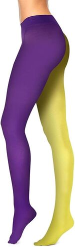 Mardi Gras Tights Purple Yellow Green Dance Leggings for Party Costume Supplies in Saudi Arabia