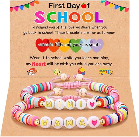 UNGENT THEM Mommy and Me, Mama and Mini Bracelets-Back to School Gifts for Mom and Daughter in Kuwait